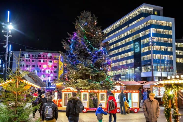 Christmas market in Katowice, Poland