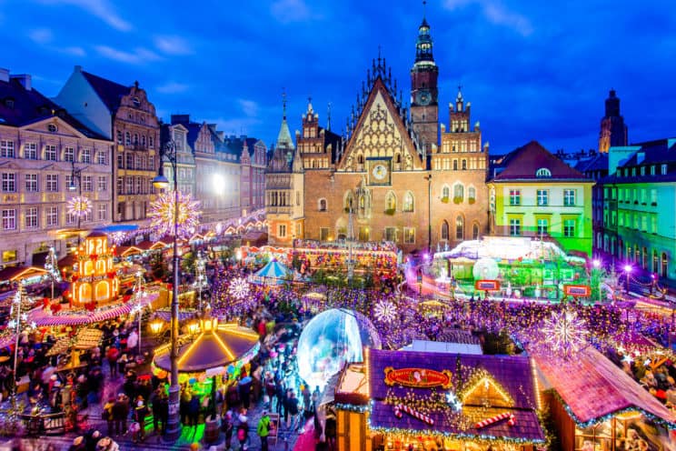 Christmas market in Wroclaw, Poland