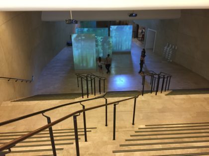POLIN – Museum of the History of Polish Jews in Warsaw with children, attractions for kids, first gallery, stairs