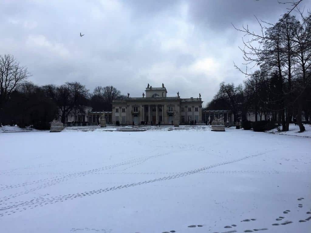 The Royal Lazienki Museum and Park in Warsaw - attractions for kids - winter time