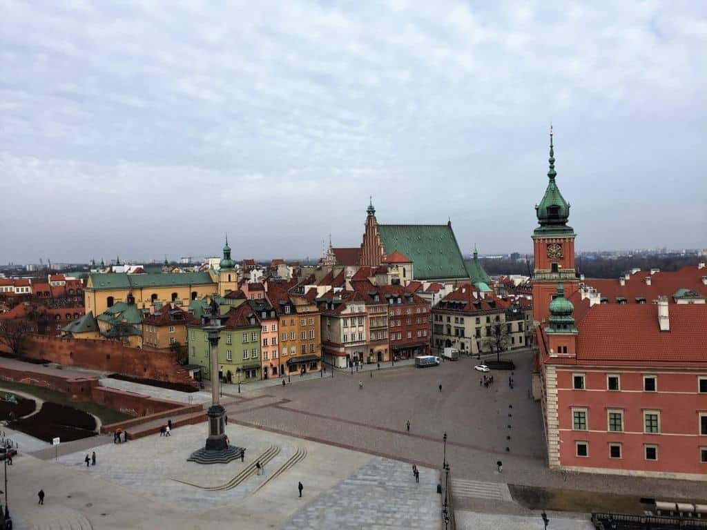 Viewing platform in the Old Town in Warsaw (St. Anne’s church bell tower) - Castle Square
