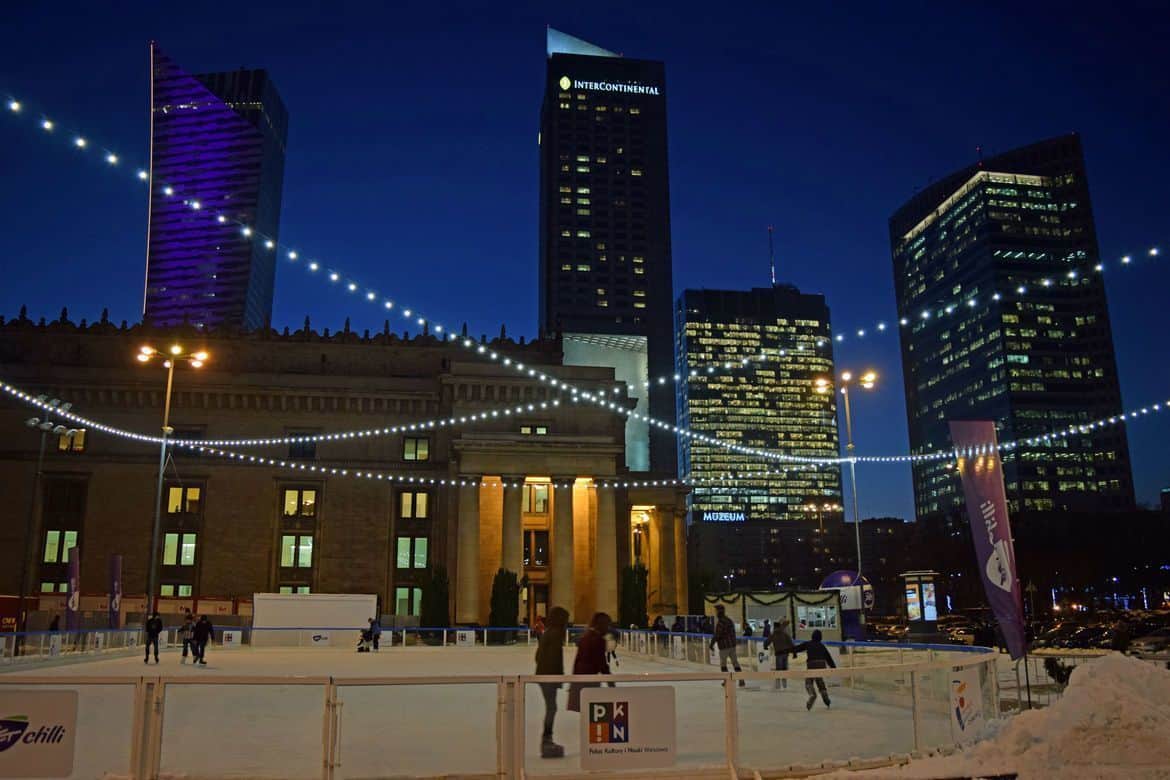 ice skating rink warsaw palac kultury