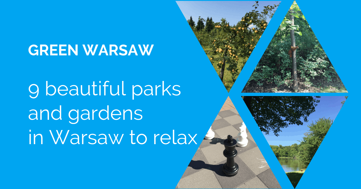Parks gardens in Warsaw Poland