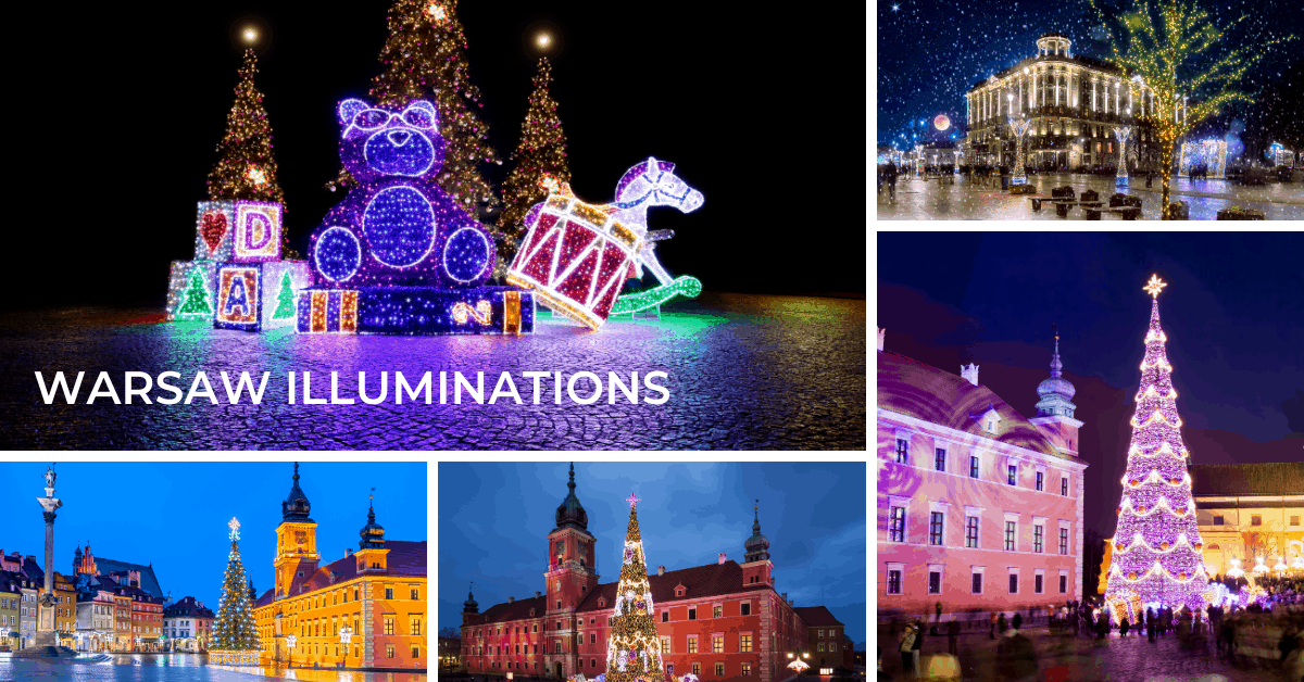 Warsaw illumination: Christmas lights and winter lights festivals and displays